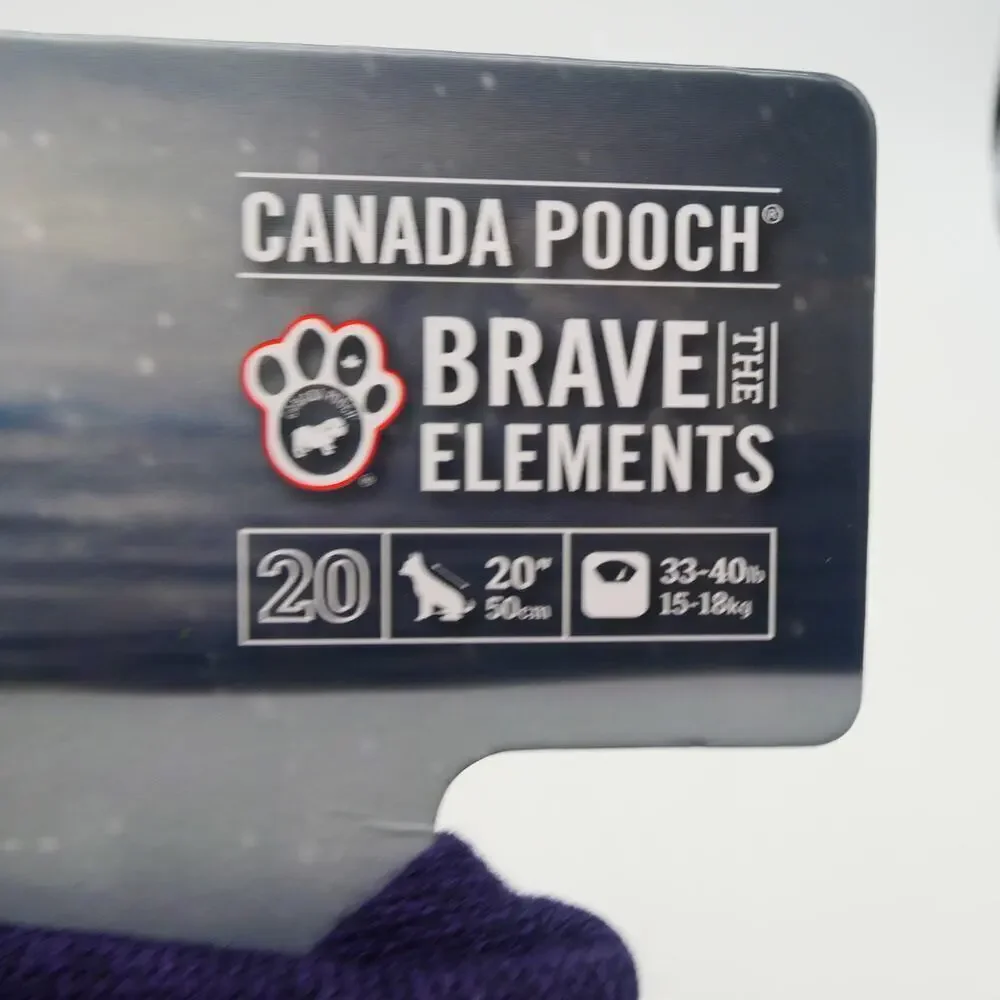NEW Canada Pooch Brave the Elements Cargo Cardigan Sweater Blue 20
